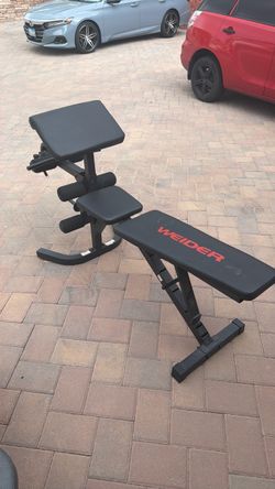 Weider Adjustable Olympic Weight Bench – Leg Developer & Preacher Curl