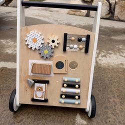 Baby busy board push car