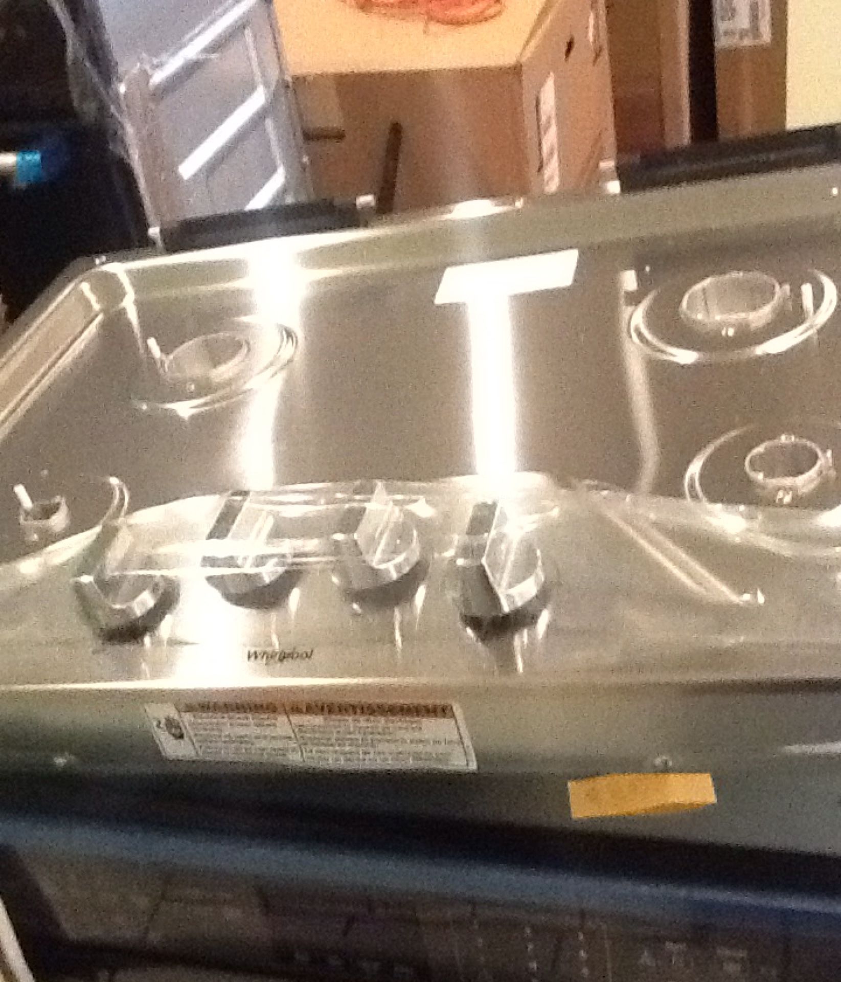 New open box whirlpool gas 30" cooktop WCG55US0HS