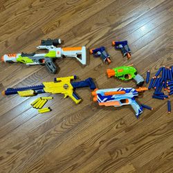 Nerf Guns Collection With Bullets Set