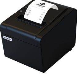 Rongta POS Printer, 80mm USB Thermal Receipt Printer, Restaurant Kitchen Printer with Auto Cutter, Drawer Stand, USB Serial Ethernet Interface for Win