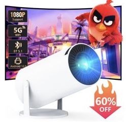 Smart projector with screen included