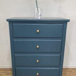 Refinished Blue Vertical Dresser