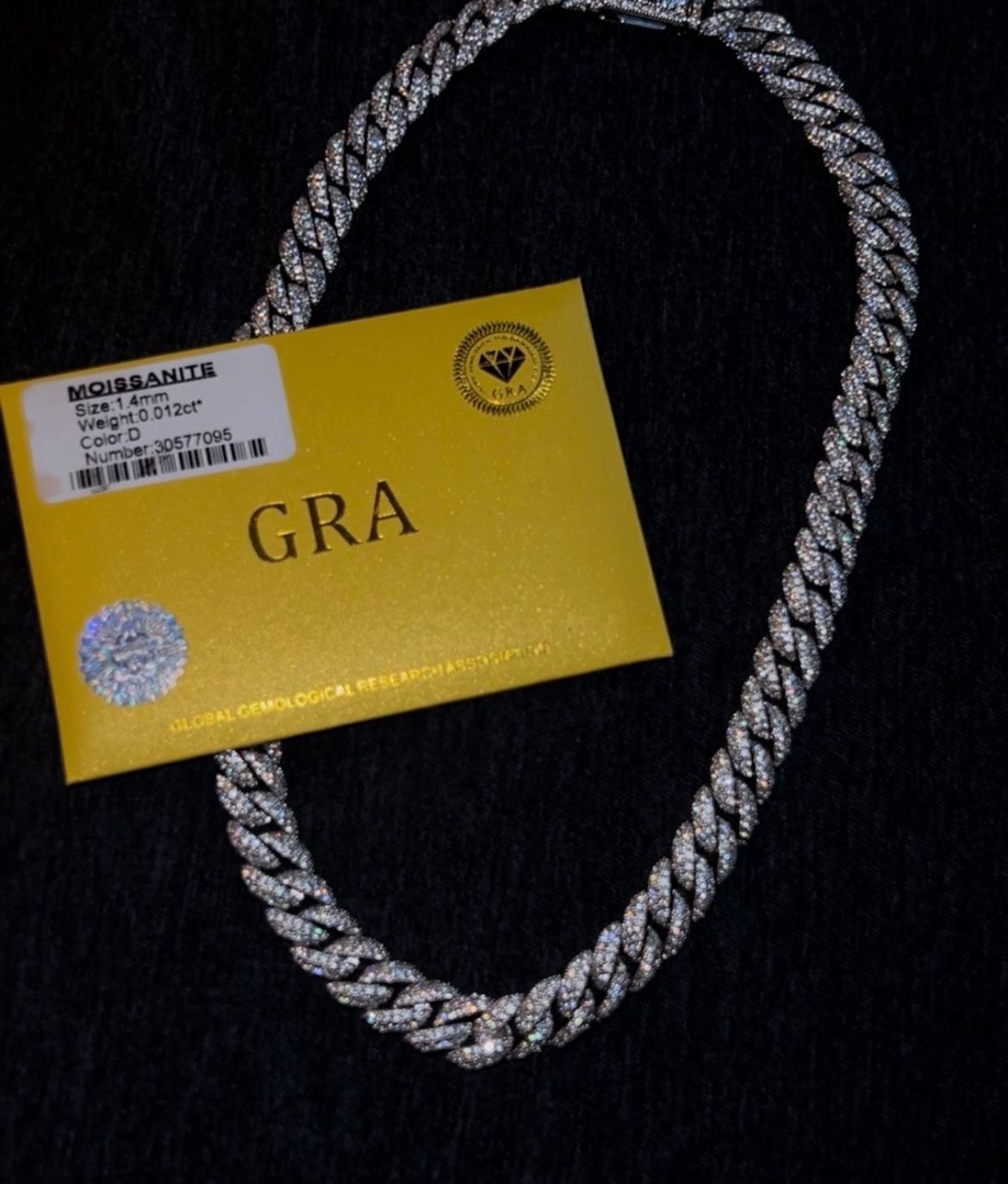 GRA Certified VVS Moissanite Cuban Link