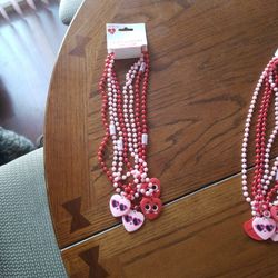 Valentine's Day 4 Count Heart Necklaces