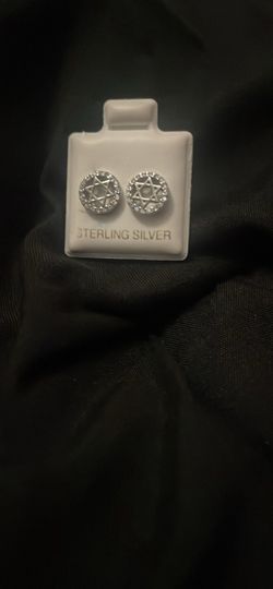 Davids Star silver earrings