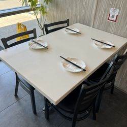 (4) Seater Rectangle Restaurant Style Dining Table Only