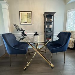 New Round Glass Dining Table And Chairs