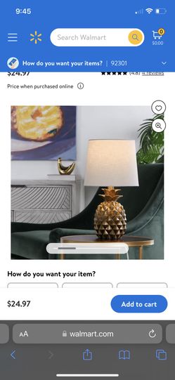 Mainstays table lamp