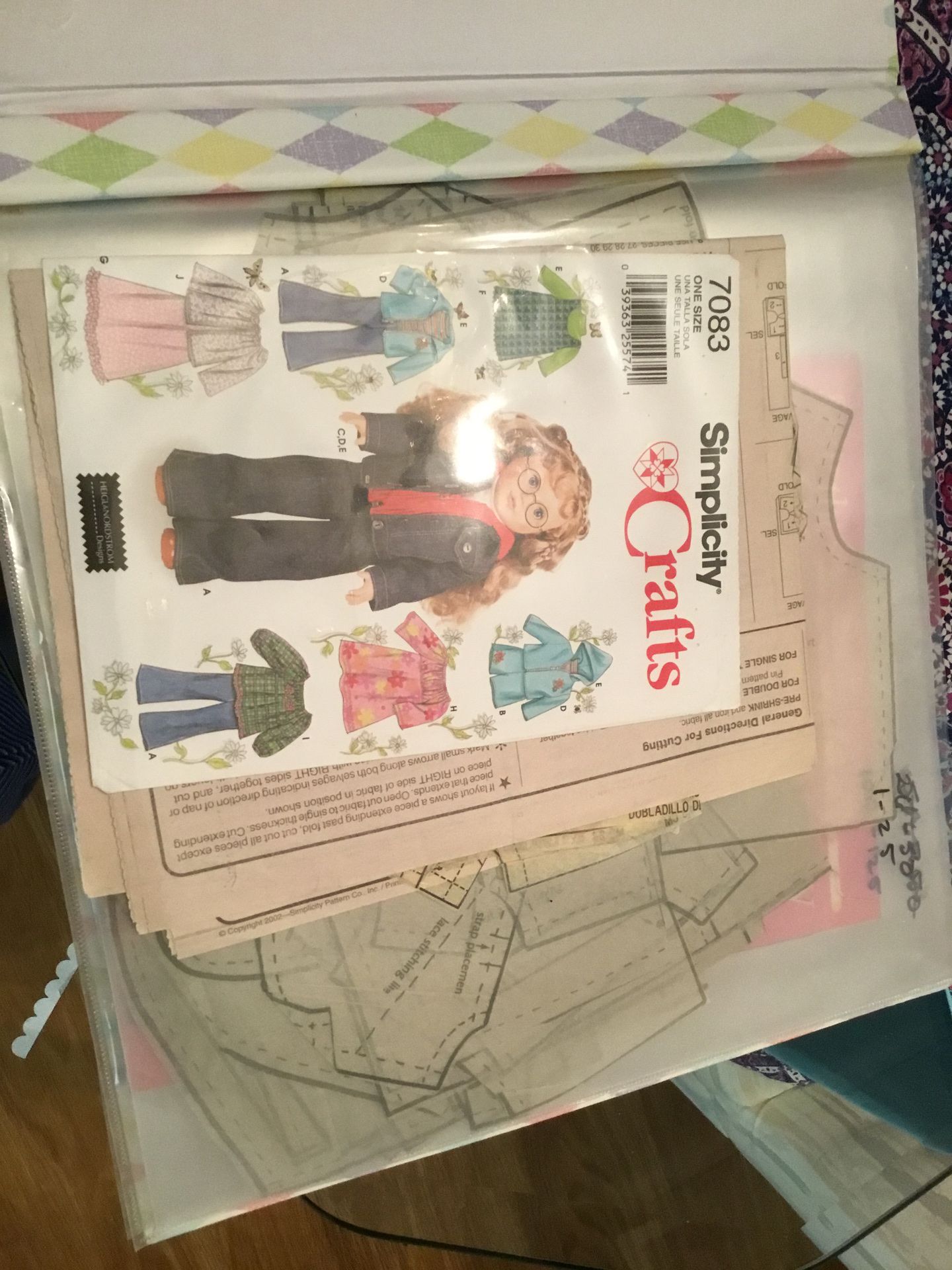 12 x 12 scrapbook of doll patterns