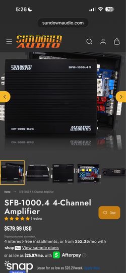 Sundown SFB 1000.4 Channel Amp