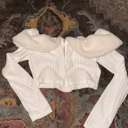 Off the Shoulder Crop Sweater