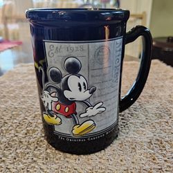 Disney Mickey Mouse The Original Cartoon Mouse 16oz Black Coffee Mug

