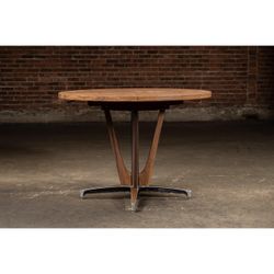Chromcraft Round Wood Dining Table