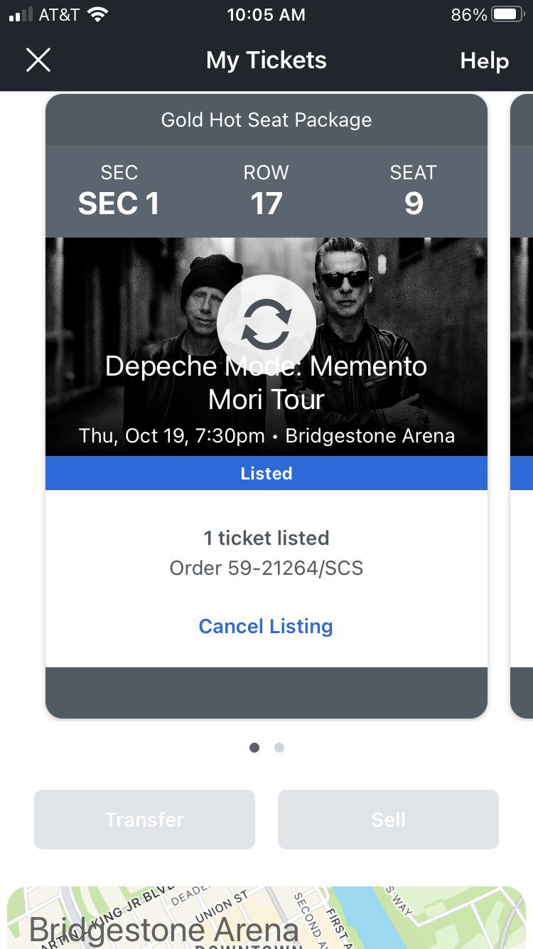 Depeche Mode Tickets (2) VIP Floor Tickets - Nashville, TN (10/19/23)