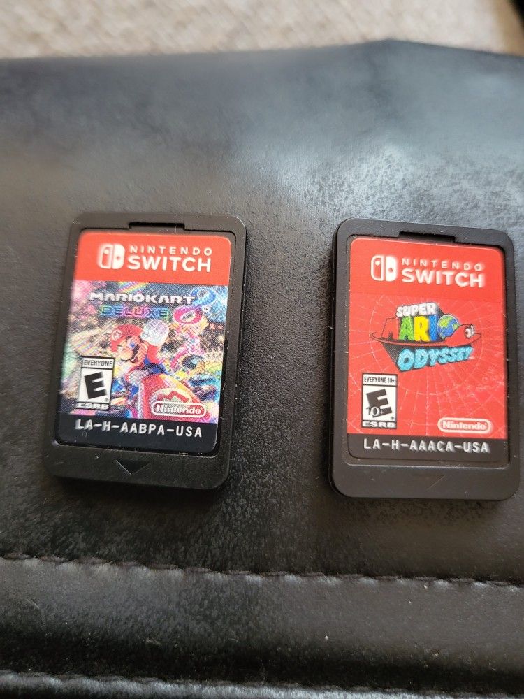 2 Nintendo Switch Games Mario Kart 8 Deluxe And Mario Odyssey