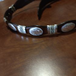 WESTERN SILVER ENLAID BELT NEW