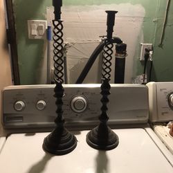 Black Heavy Candle Holders 