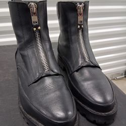 Thursday Boot Ryder Legend Chelsea Black Boots    Women's Front Zip Motorcycle