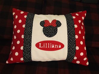 Personalized Minnie themed pillow