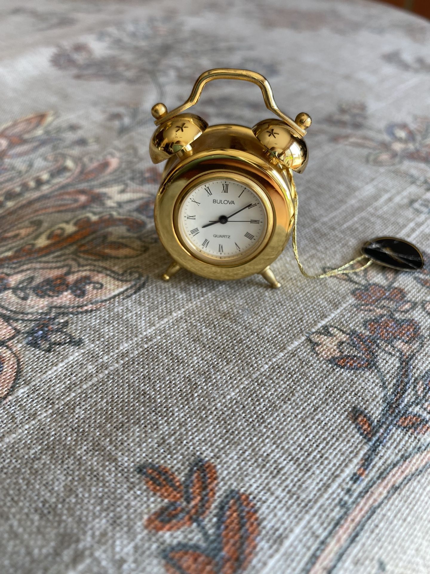 Vintage Bulova Miniature Alarm Clock Gemini