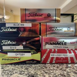 Brand Name Golf Balls + 2 WB branded tees