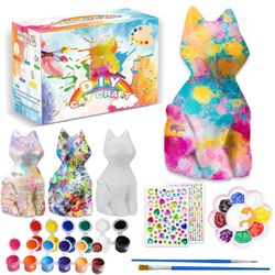 Paint Your Own Cat Lamp Art Kits Painting Projects and Supplies Arts and Crafts Cool Cat Craft Set Toys DIY Art Night Light Bedroom Decor for Kids Bir