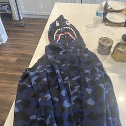 Bape Shark Blue Zip Up  
