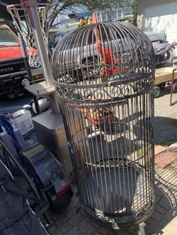 Wrought Iron Bird Cage 5 Feet Tall