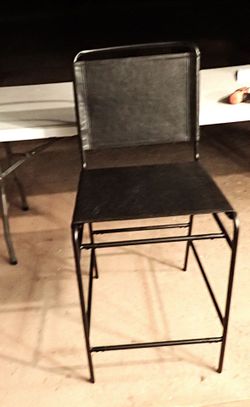 Ward Counter Stool Black Faux Leather