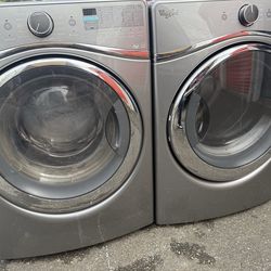 Whirlpool frontload washer and electric dryer