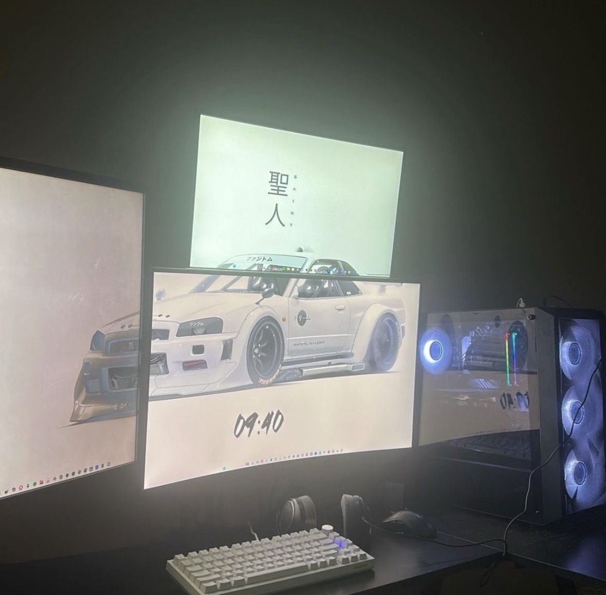 Whole Setup Monitors plus Pc EVERYTHING