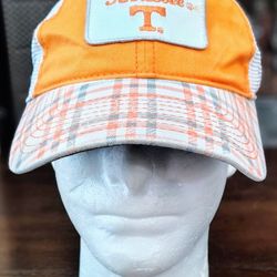 Tennessee Vols - Orange Plaid (NCAA) Mesh - Cap/Hat - by Signatures