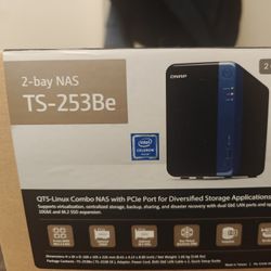QNAP 2-Bay NAS Storage & Backup TS-253Be w Intel CPU and upgradeable RAM