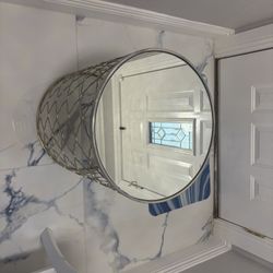 Mirrored and gold end table