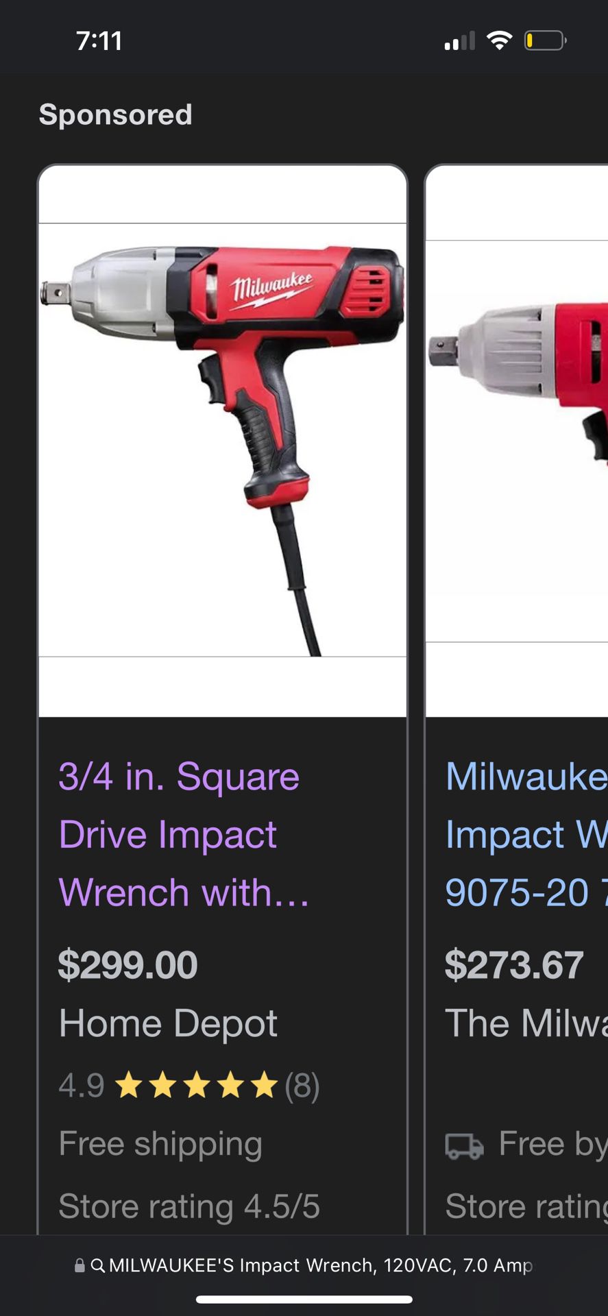 3/4 In. Square Drive Impact Wrench