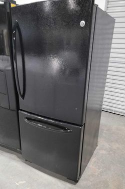 GE Bottom Freezer Black Refrigerator
