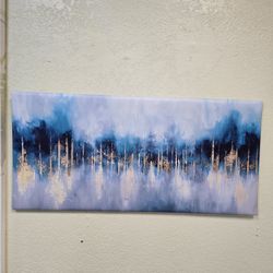 BRAND NEW 
Abstract Picture Wall Art Canvas: Modern Artwork Texture Painting on canvas. Gallery Wraped Framed (38'' x 18'' x)