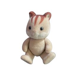 Calico Critters Sylvanian Families Squirrel Baby, sitting. 