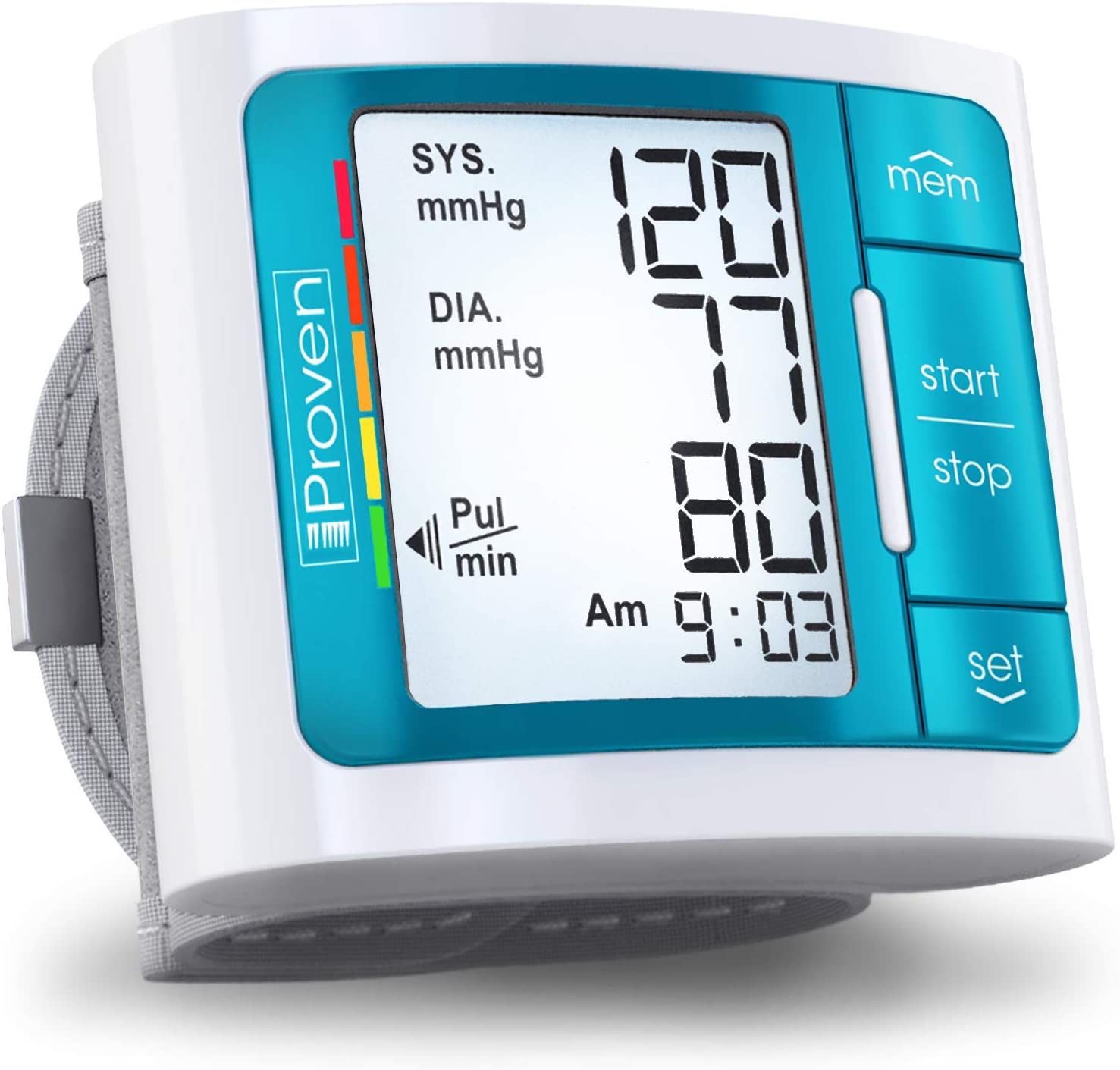 iProven Wrist Blood Pressure Monitor, Large Monitor with Backlight, 60 Reading Memory and Batteries Included BPM-337BLU