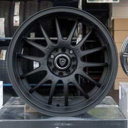4 NEW Wheels, Sport Styled Rims 17x7.5 (5x114.3/100) Matte Black Wheels (Set of 4) Only $799