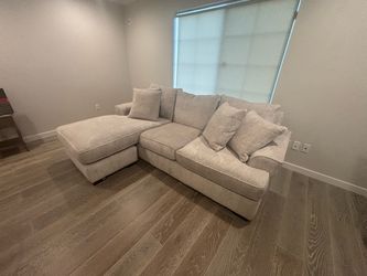 Custom Reversible Stanton Couch with Ottoman