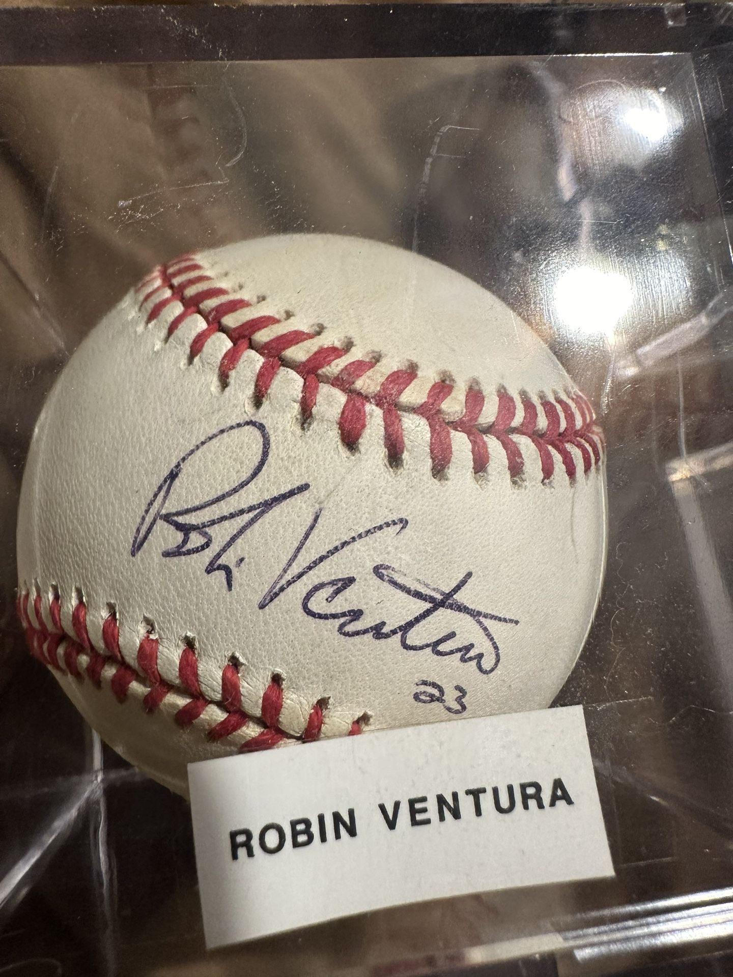 Robin Ventura Signed Autographed OML Rawlings Baseball White Sox