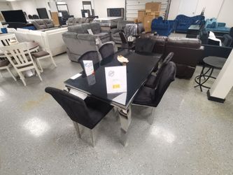 Galss Top Dining Room Set 