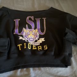 LSU Crop Hoodie
