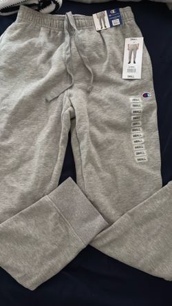 men’s gray champion sweatpants (SMALL)