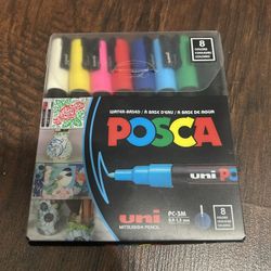 Brand New Posca Marker 8 Pack 