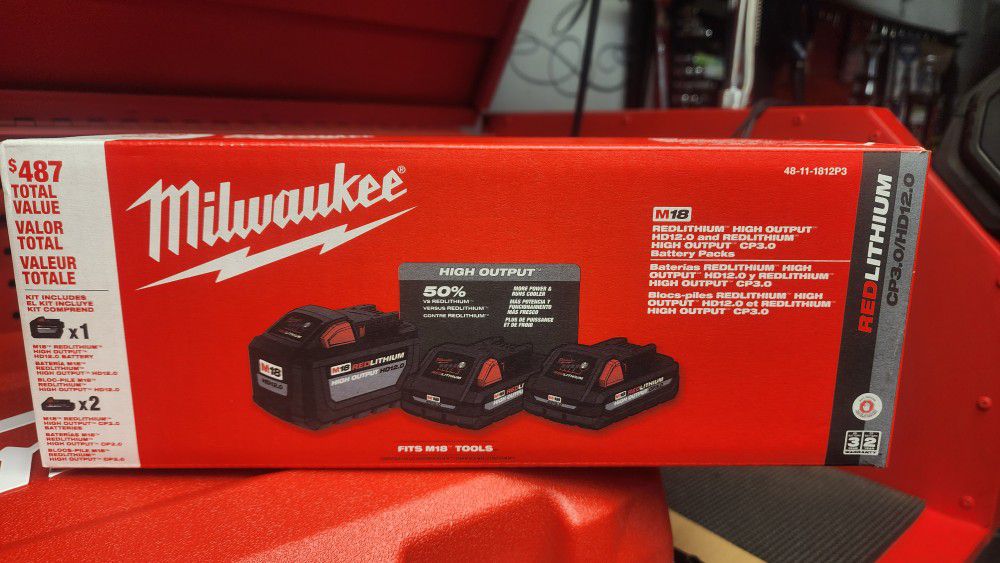 Milwaukee M18 Battery Packs 12.ah And 3.0ah