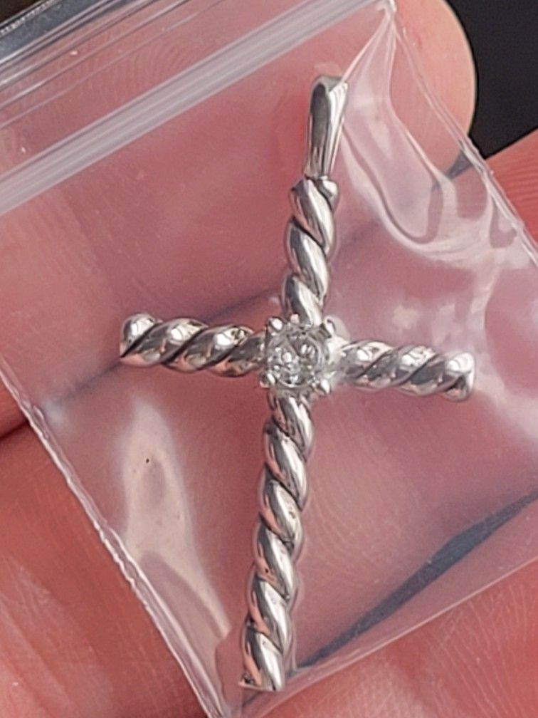 David Yurman Cable Cross Pendant Charm 1.3"