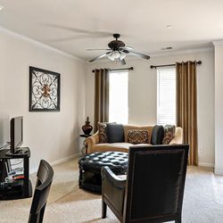 Beautiful 3-Piece Living Room Set + Curtains & Rods – $750 